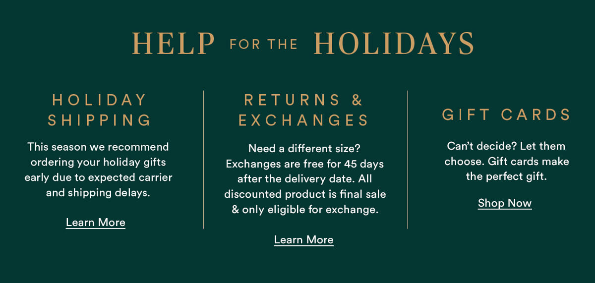 Help for the Holidays