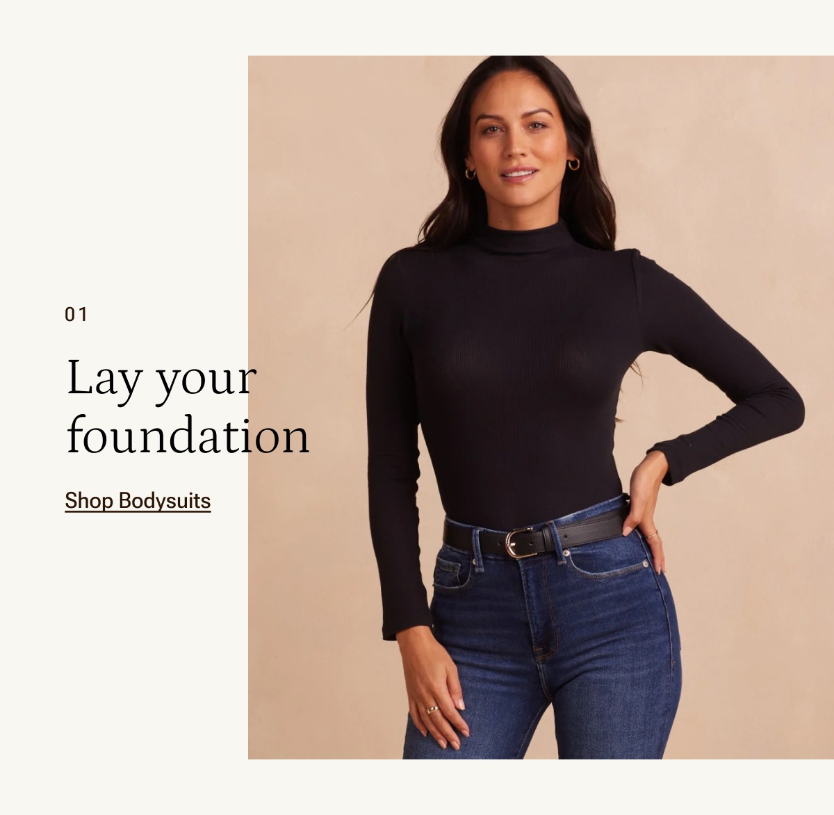 Lay your foundation. Shop bodysuits.