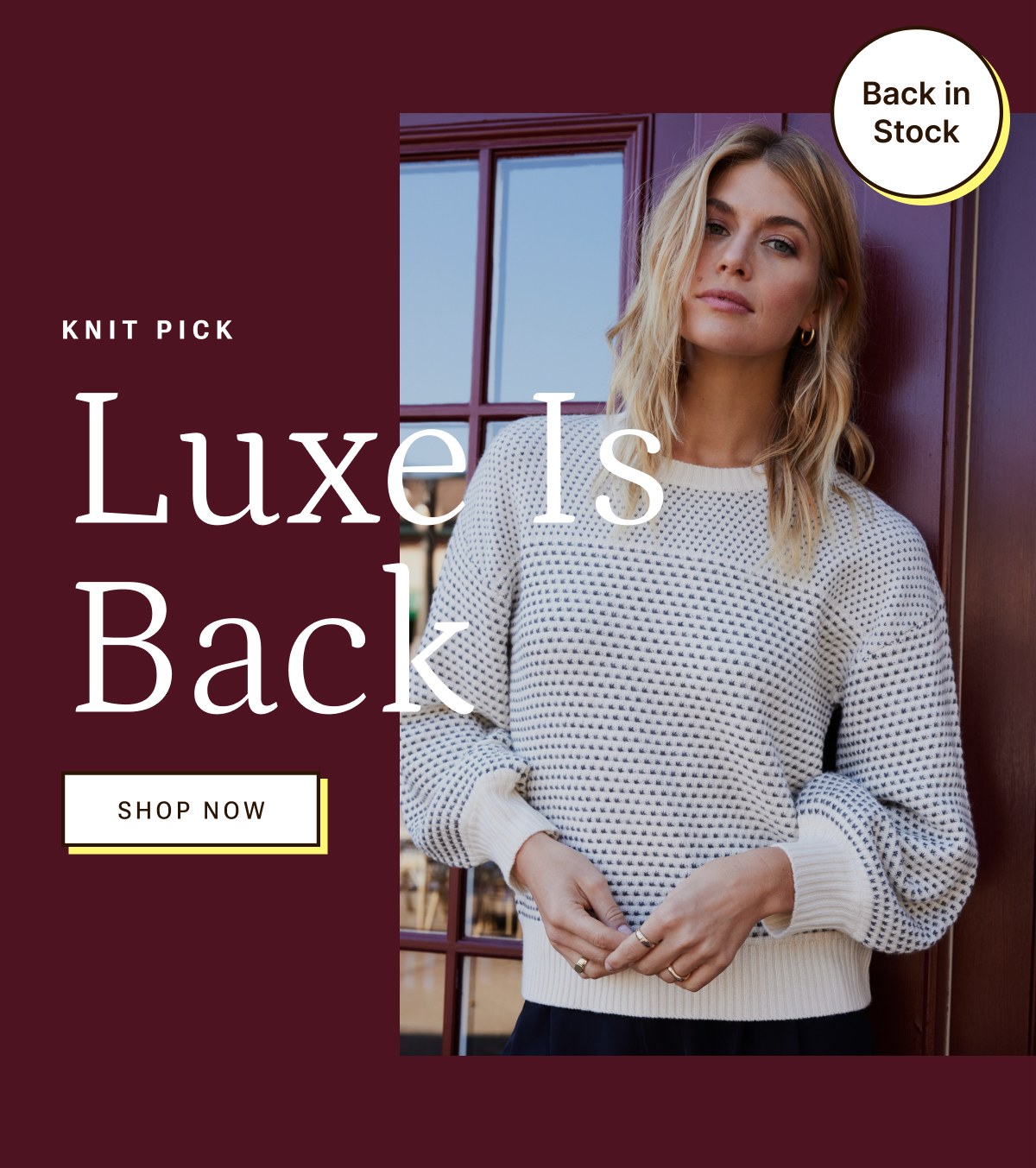 Back in stock - Luxe is back. Shop Now.