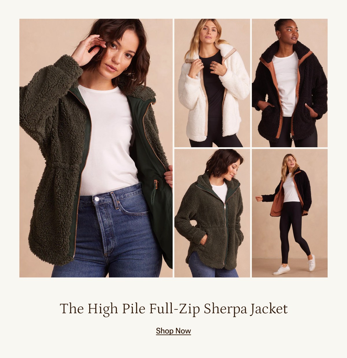 Shop the High Pile Full Zip Sherpa Jacket.