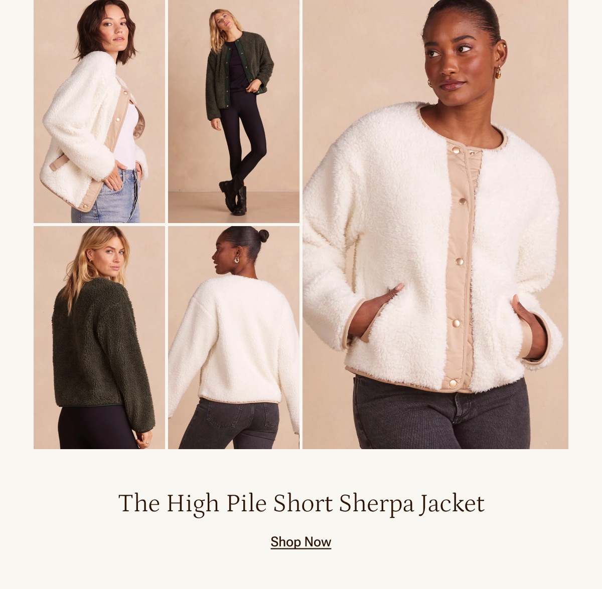 Shop the High Pile Short Sherpa Jacket