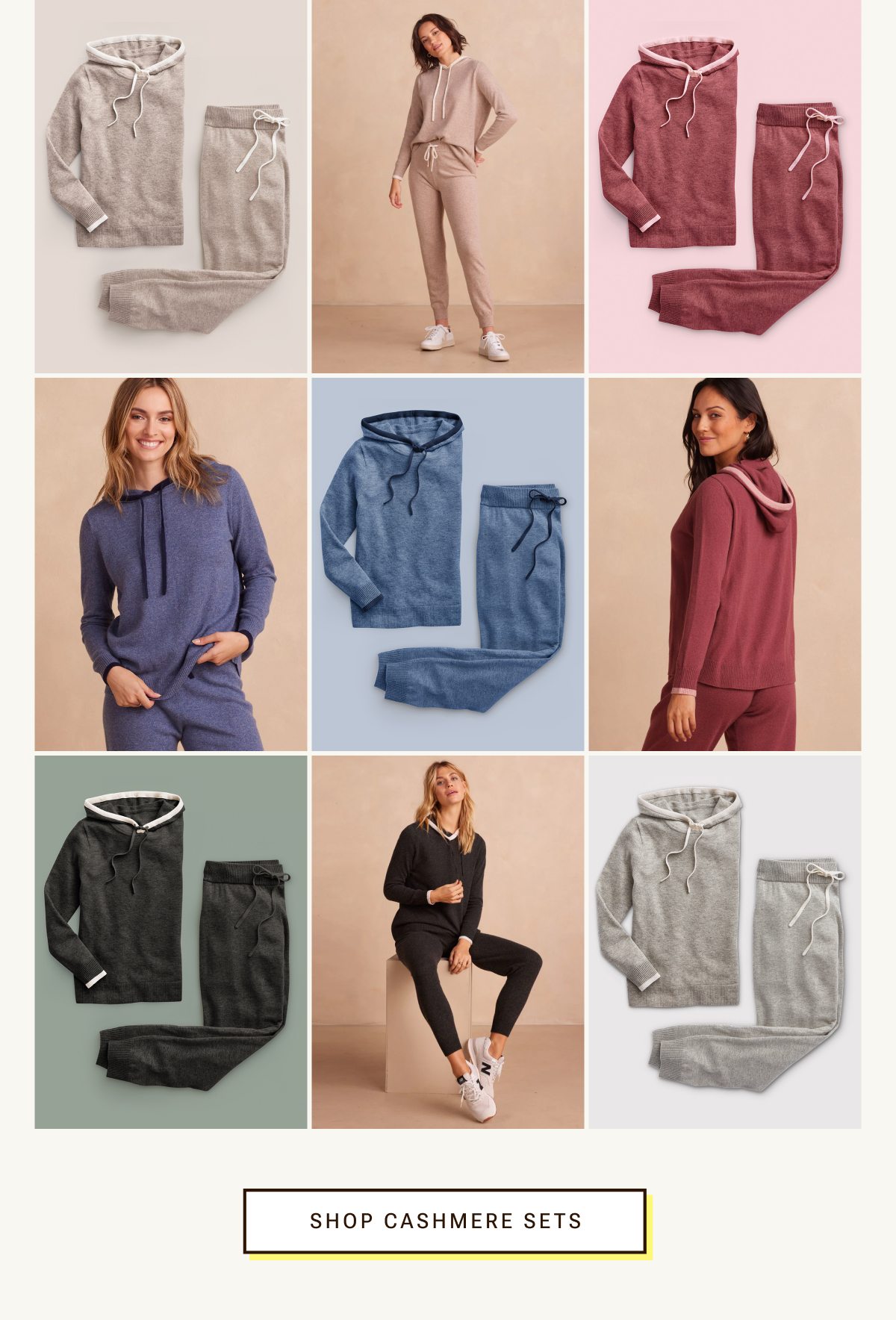 Shop cashmere sets in the colors you love.