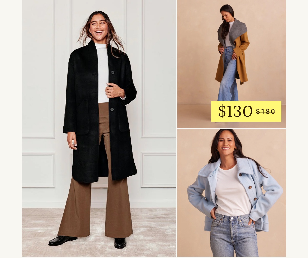 Shop all coats, some styles on sale.