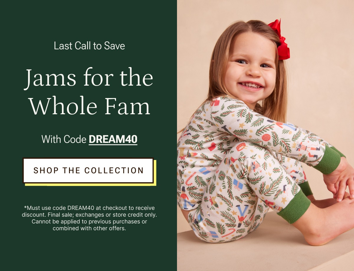 Last call to save 40% on Family Holiday PJs