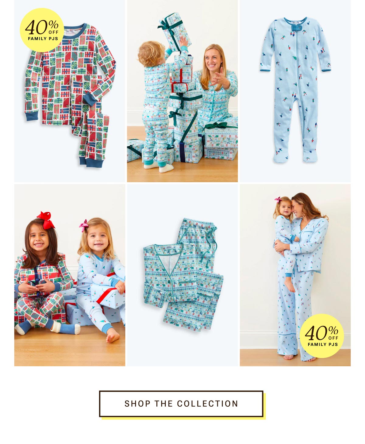 Shop holiday PJs for 40% off - perfect to wear around the clock