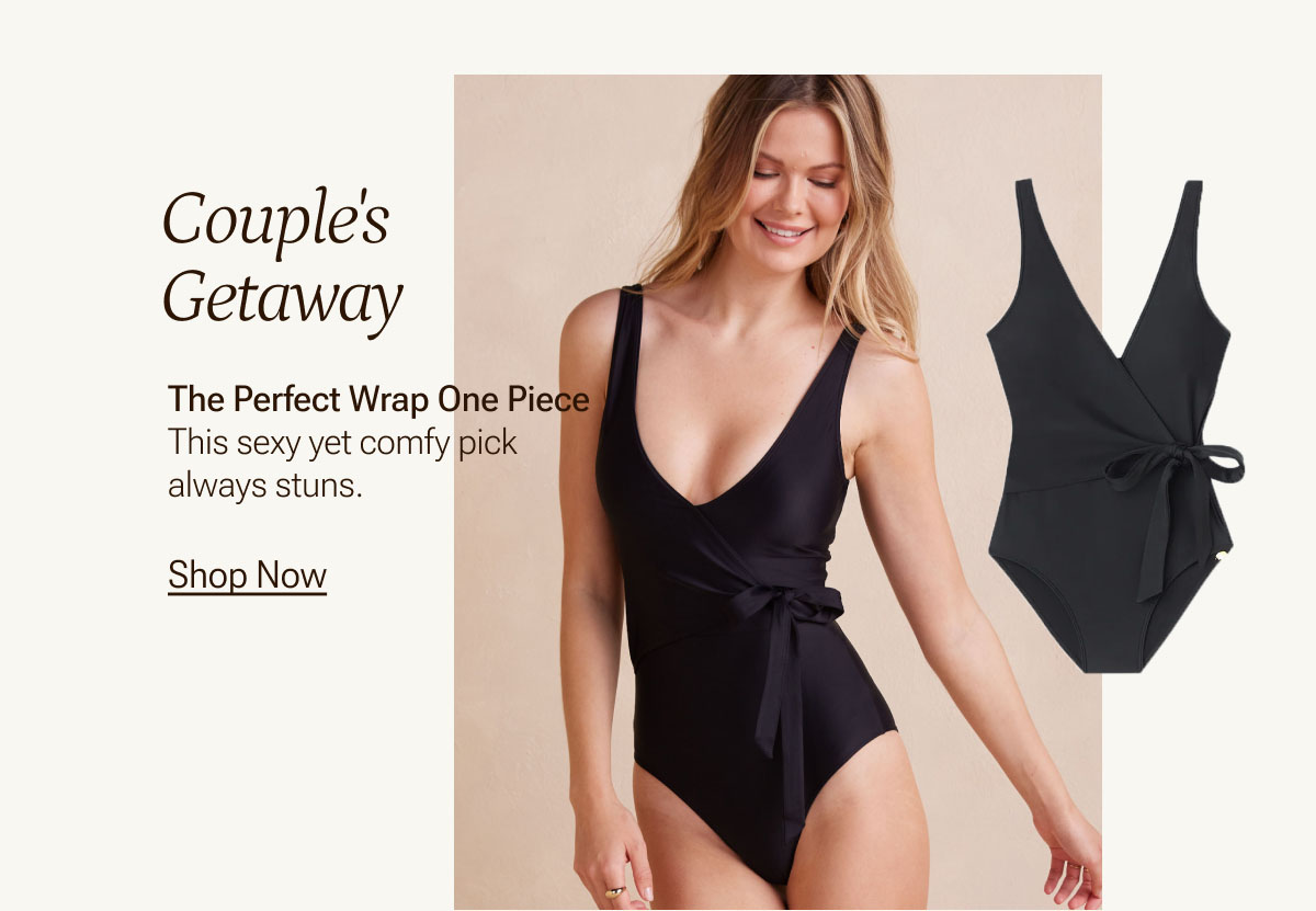 For the couple's getaway: Shop the Perfect Wrap One Piece.