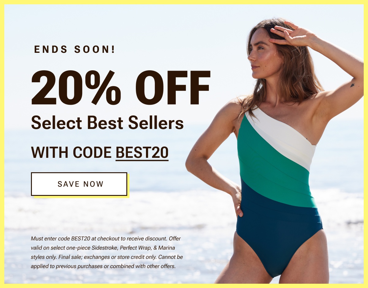 Ends soon! Shop select best sellers for 20% off.