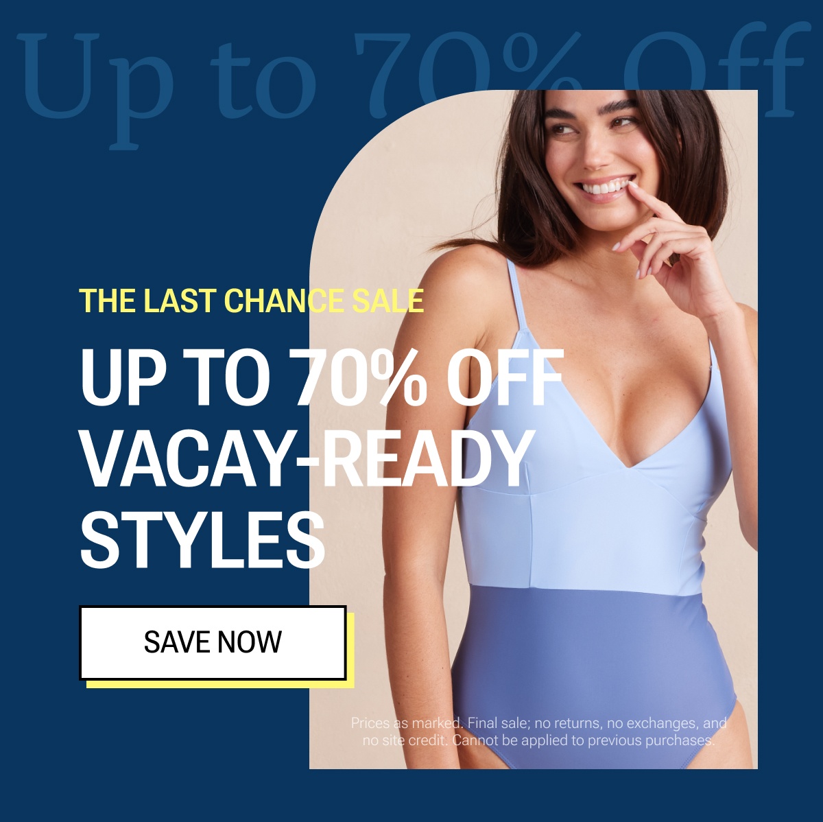 The Last Chance Sale. Up to 70% off.