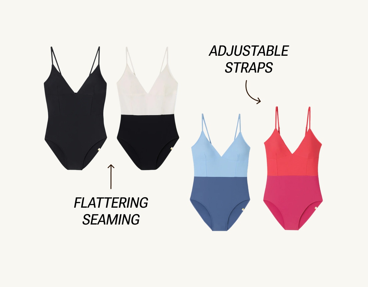 Adjustable straps and flattering seaming. Shop the Wave.