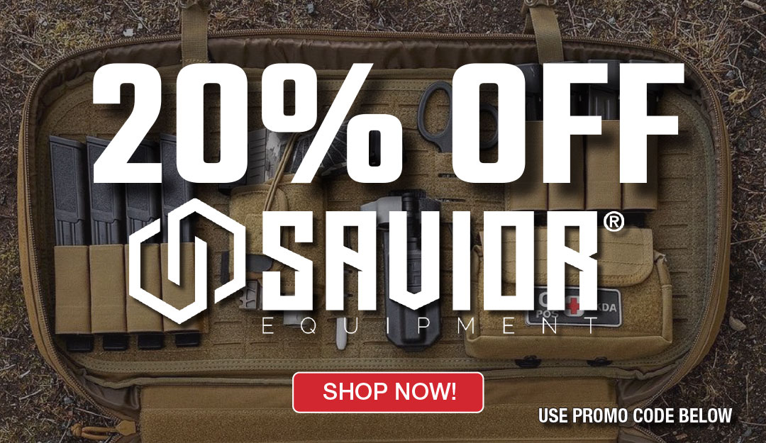 20% off Savior Equipment Bags (STOREIT20)