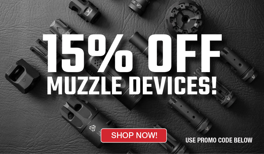 15% off Muzzle Devices (LOWERMUZZLE15)