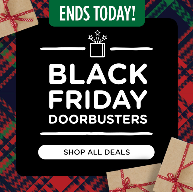 Black Friday Doorbusters end today.