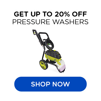 Up to 20% off pressure washers