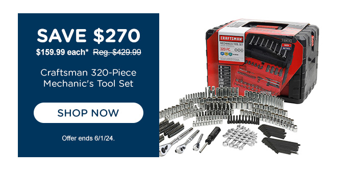 Save $270 on this Craftsman Tool Set