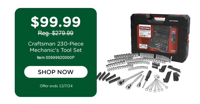 Craftsman 230-Piece Mechanic's Tool Set