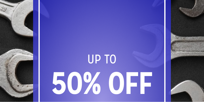 Tuesday is "ToolsDay - Up to 50% off Tools