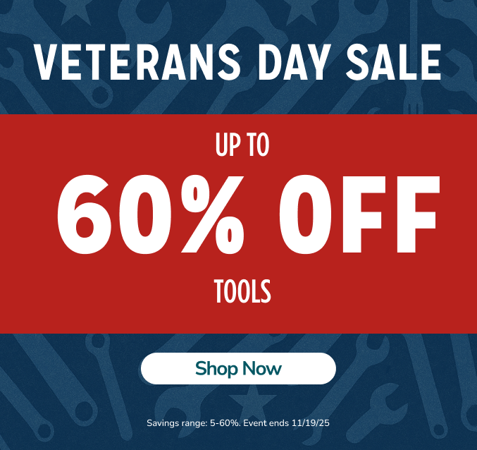 Up to 60% off Tools