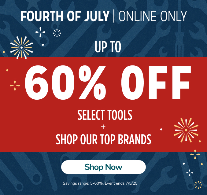 Up to 60% off select tools