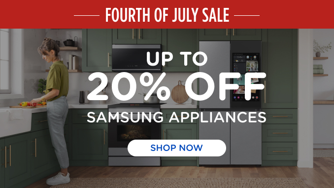 Up to 20% off Samsung Appliances