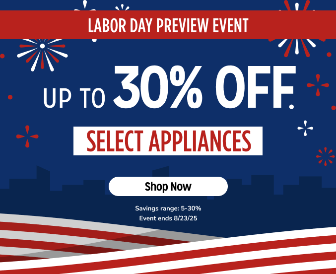 Up to 30% off select Appliances