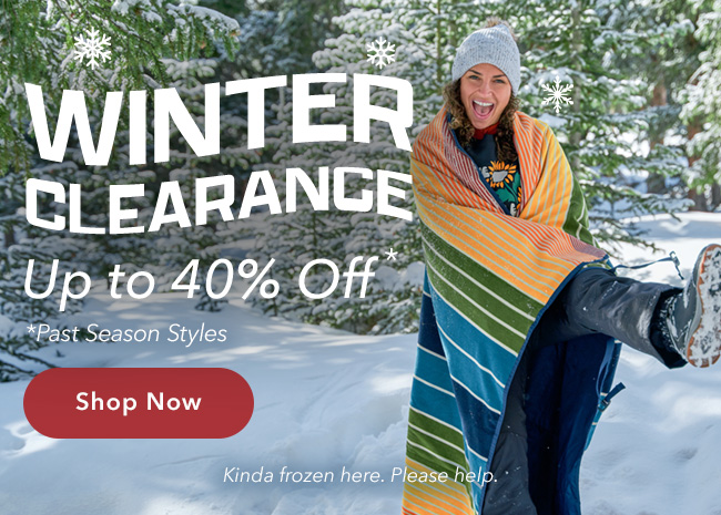 Up to 40% off Winter Clearance