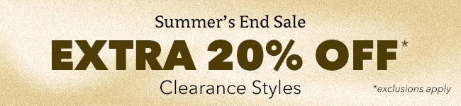 Get an Extra 20% Off Clearance