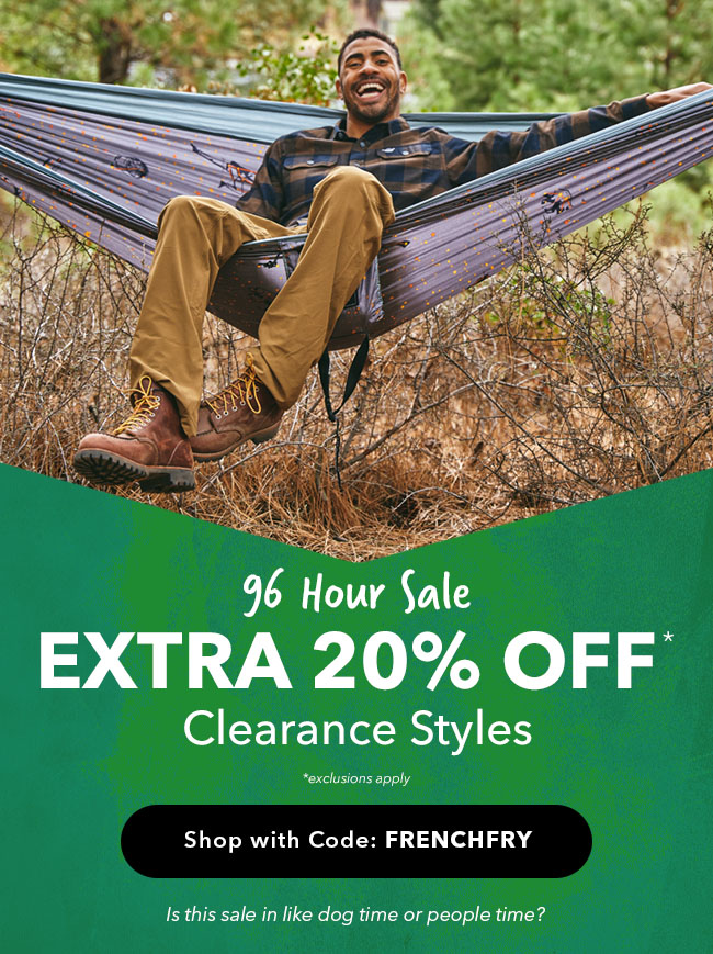 96 Hour Sale - Extra 20% off Clearance