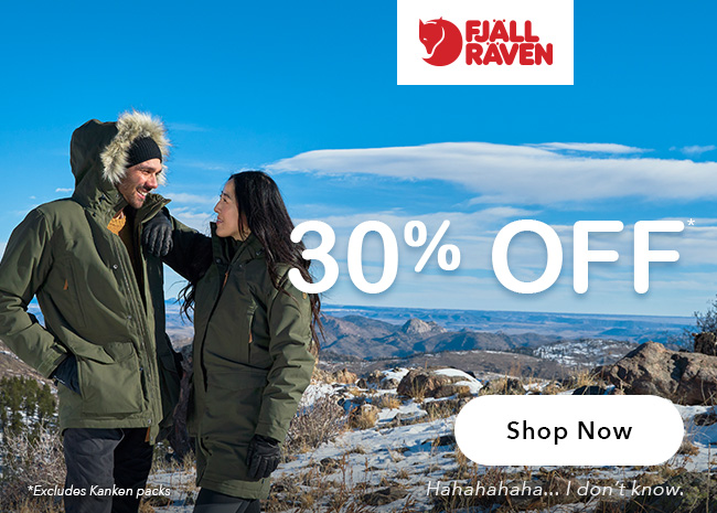 30% off Fjallraven