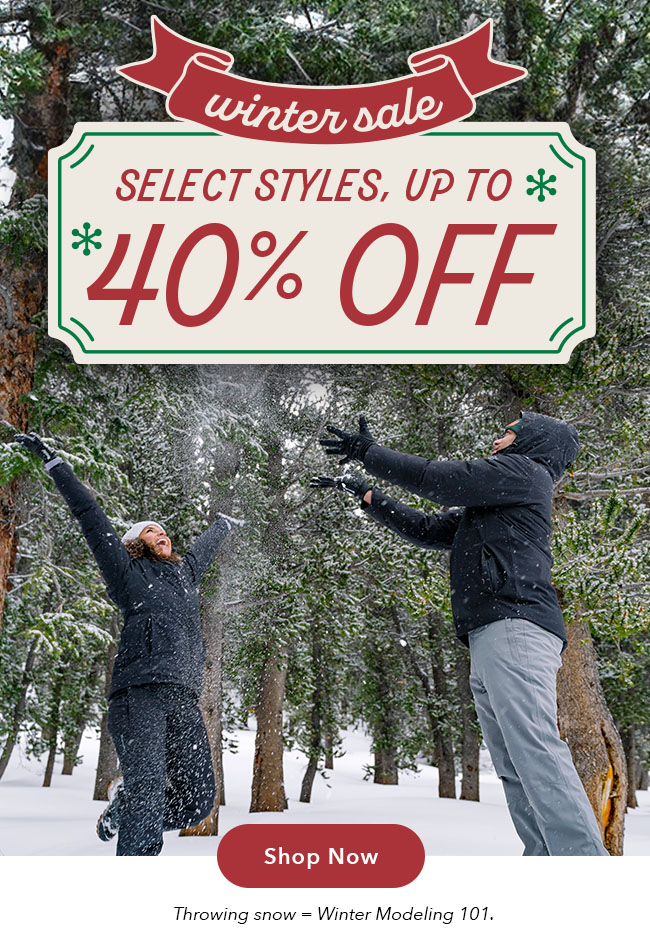 Winter Sale - up to 40% off