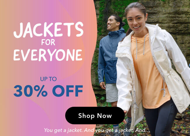 30% Off Jackets for Everyone