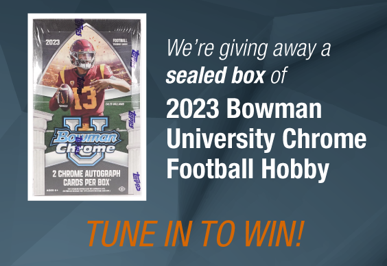 Dave & Adam's The Chase | We're giving away a sealed box of 2023 Bowman University Chrome Football Hobby! Tune in to win!