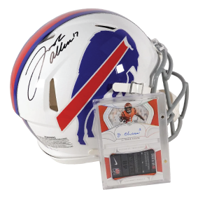 Plus, we'll be giving away the following two Hit Parade boxes in the break: Josh Allen Full Size Replica Helmet & 2021 Panini National Treasures Ja'Marr Chase Rookie Jumbo Laundry Tag Auto #2/5
