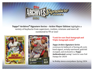 2024 Topps Archives Signature Series Baseball Hobby 20-Box Case Break