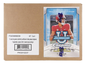 2022 Bowman Chrome University Football 7-Pack Blaster 40-Box Case