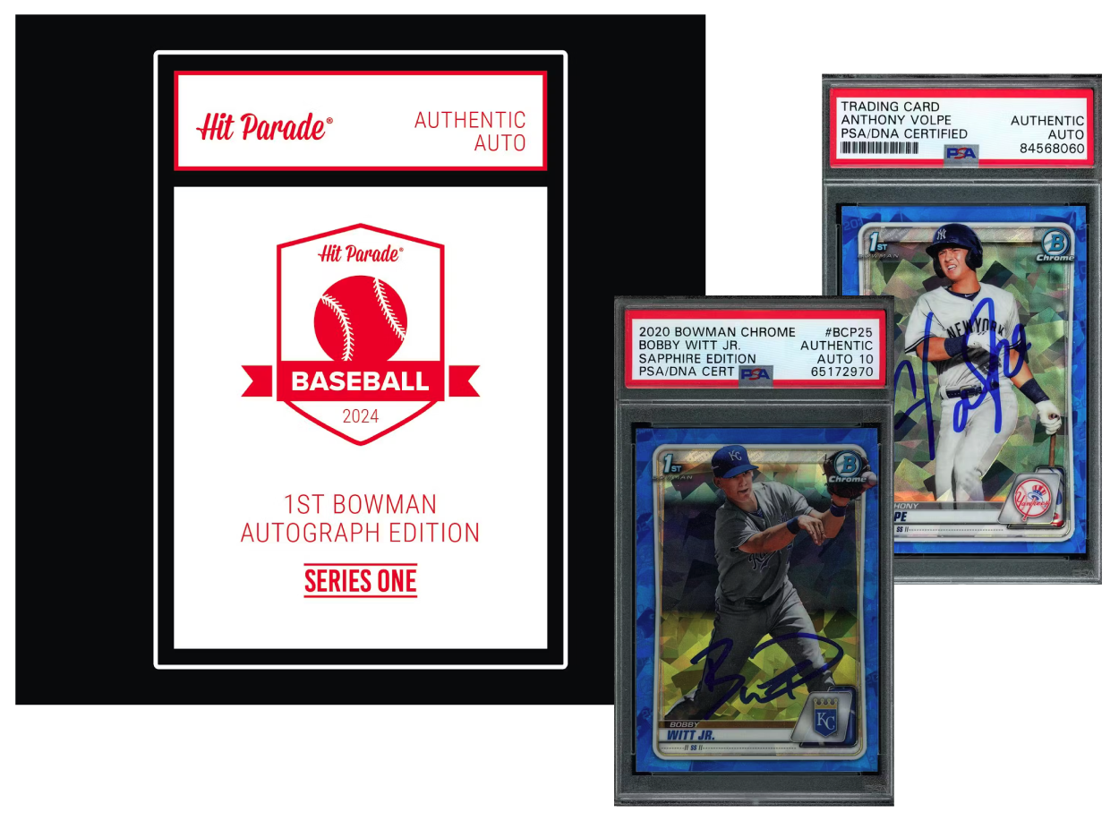 24 Hit Parade Auto Slabbed Baseball Card 1st Bowman Ed. Ser. 1 10-Box Case Break