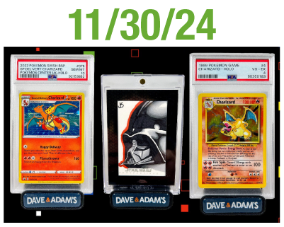 Giveaways for Saturday, November 30th 2022 Pokemon Swish BSP SP Delivery Charizard Pokemon Center UK-Holo PSA 10 1999 Pokemon Game Charizard - Holo PSA 4 Star Wars Masterwork Darth Vader 1/1 Sketch Card