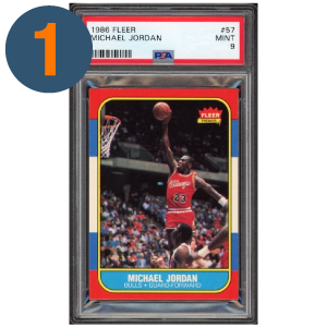 1986 Fleer Michael Jordan Rookie Card #57 PSA 9