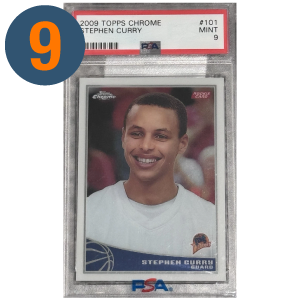 2009 Topps Chrome Steph Curry Rookie #101 PSA 9