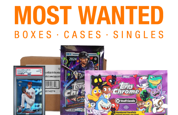 MOST WANTED BOXES, SINGLES, CASES