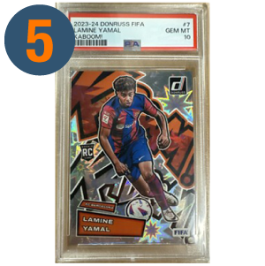 2023/24 Panini Donruss FIFA Lamine Yamal Kaboom PSA 10