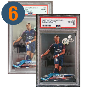 2017 Topps Chrome UEFA Champions League Kylian Mbappe #41 PSA 9's and 10's