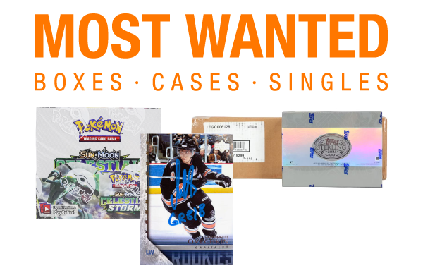 MOST WANTED BOXES, SINGLES, CASES