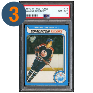 1979 O-Pee-Chee Wayne Gretzky Rookie Card #18 PSA 8
