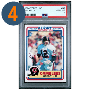 1984 Topps USFL Jim Kelly Rookie Card #36 PSA 10
