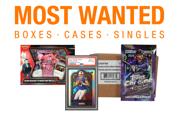 MOST WANTED BOXES, SINGLES, CASES