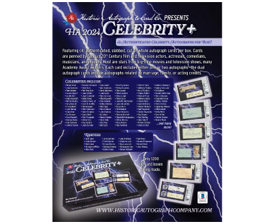2024 Historic Autographs Celebrity+ Hobby Box