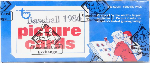 1986 Topps Baseball Vending Box (BBCE) (FASC)