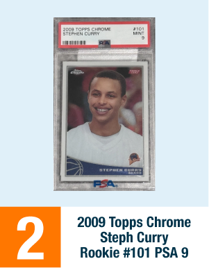 2009 Topps Chrome Steph Curry Rookie #101 PSA 9