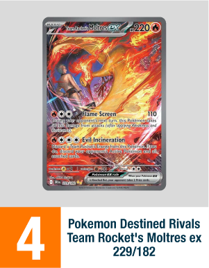 Pokemon Destined Rivals Team Rocket's Moltres ex 229/182