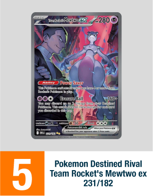 Pokemon Destined Rivals Team Rocket's Mewtwo ex 231/182